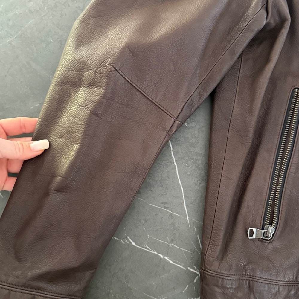 Banana Republic Men's Brown Leather Jacket Classic - Picture 4 of 9